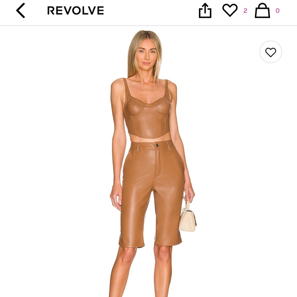 Revolve AFRM Rita Top and Jasen Short in Brown Sugar